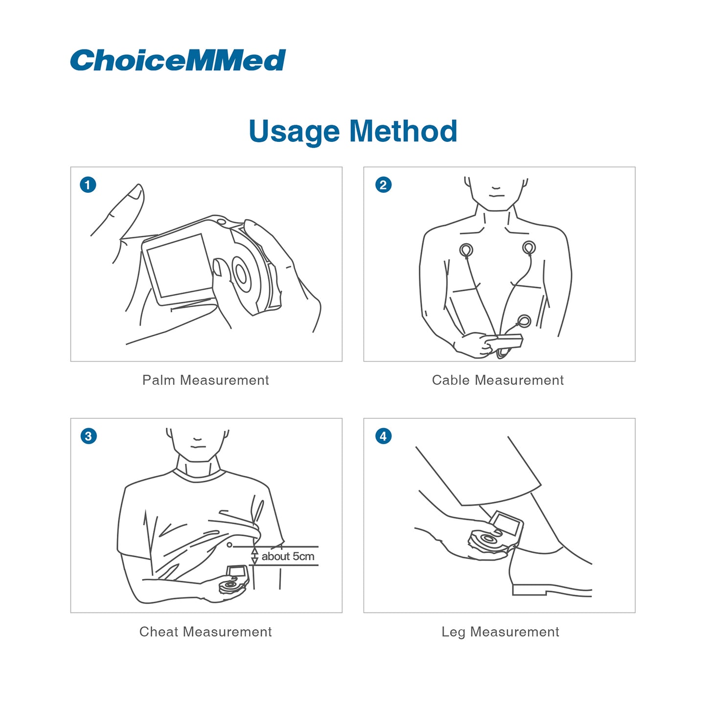 ChoiceMMed MD100B Portable ECG Machine ECG Monitor Handheld Heart Rate Machine