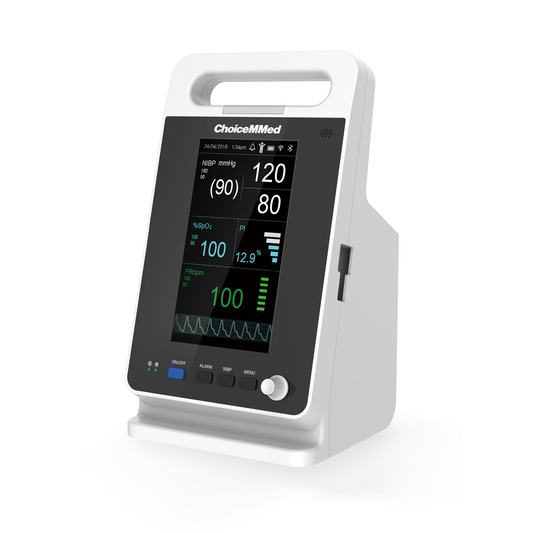CHOICEMMED MD2000C Parameter  7” TFT Display Vital Sign Patient Monitor NIBP RESP SPO2 PR TEMP Free Infrared Thermometer