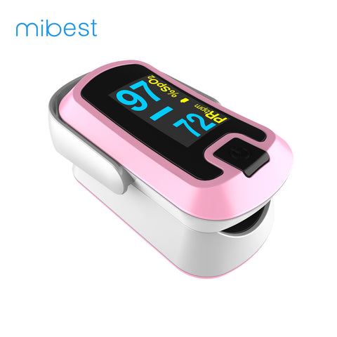 Mibest Pink MD300CN340 OLED CE & FDA Approved Pulse Oximeter Professional Medical Fingertrip Oxygen Pulse Oximeter Oxywatch for Covid 19 Pulse Oximeter for Coronavirus