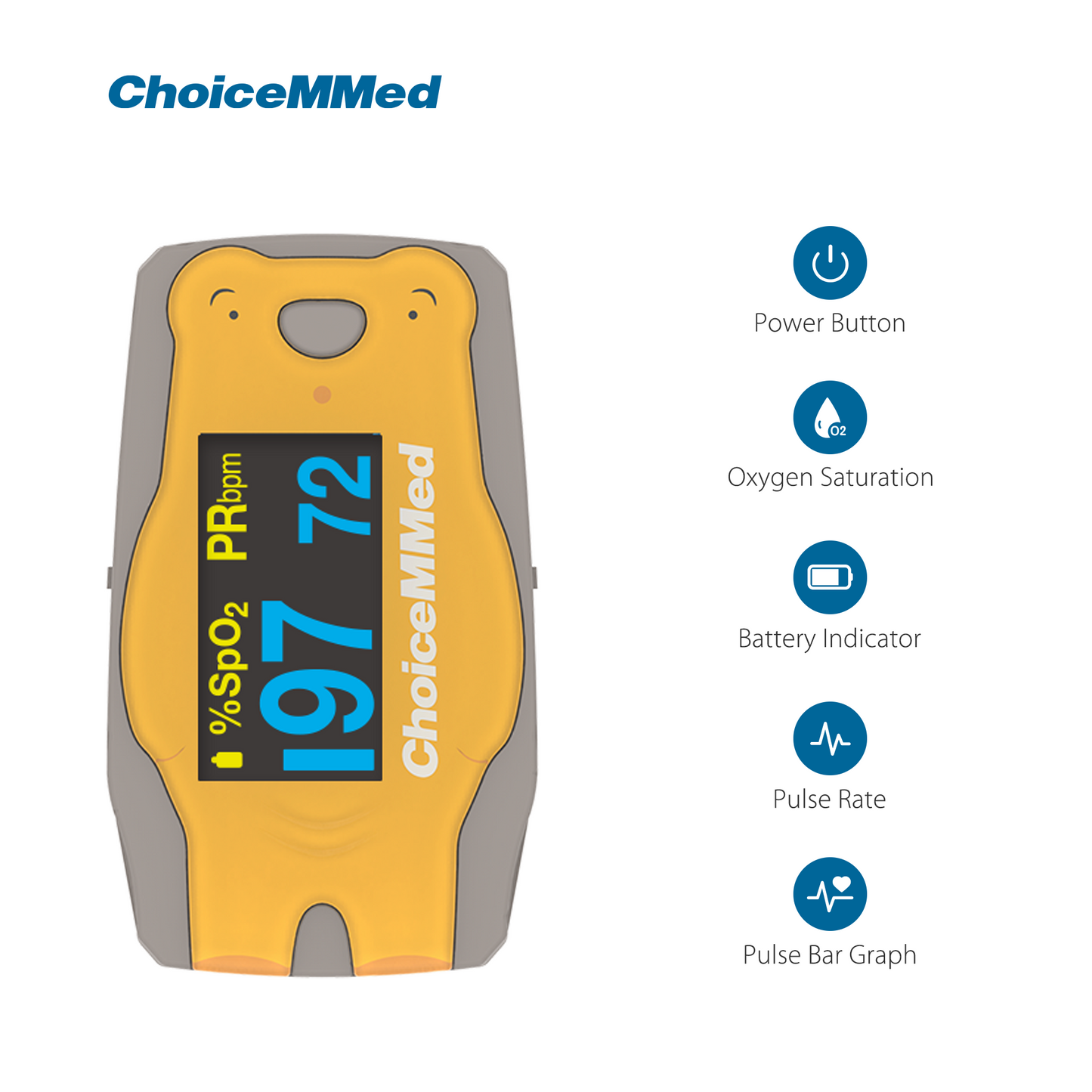 ChoiceMMed MD300C52 Finger Pulse Oximeter for Kids for Covid 19 Coronavirus