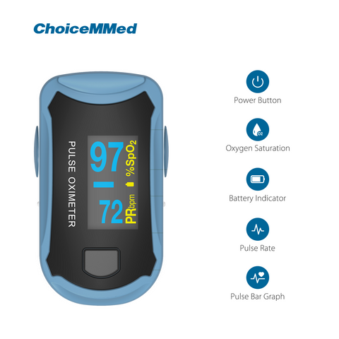 CHOICEMMED MD300C29 Professional Medical CE & FDA Approved Fingertrip Oxygen Pulse Oximeter Oxywatch for Covid 19 Pulse Oximeter for Coronavirus
