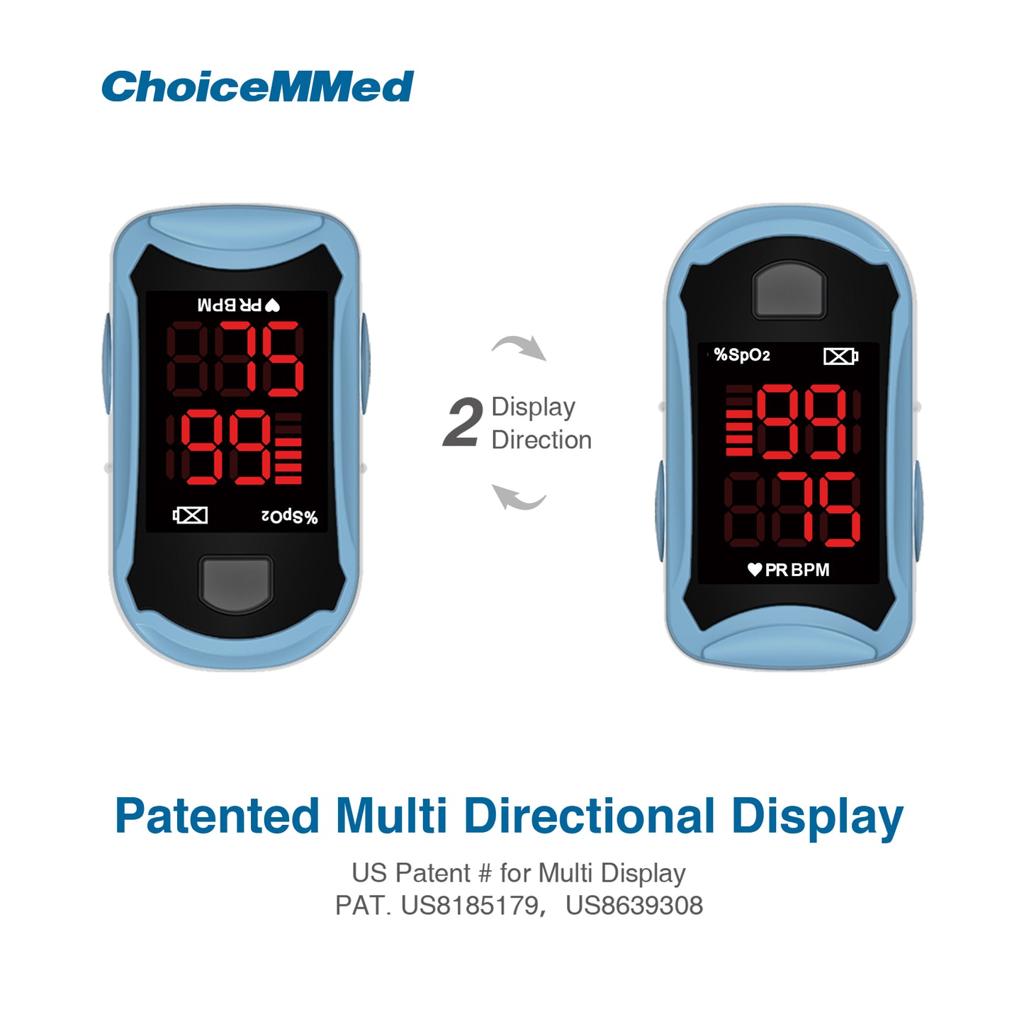 CHOICEMMED MD300C19 LED Blood Oxygen Finger Pulse Oximeter Oxywatch With FDA and CE Approved