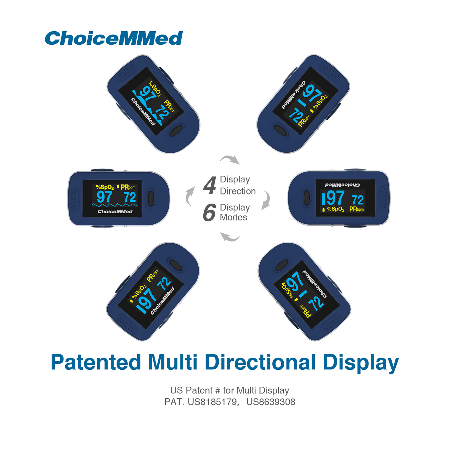CHOICEMMED MD300C2 OLEDフィンガートリップパルスオキシメータ