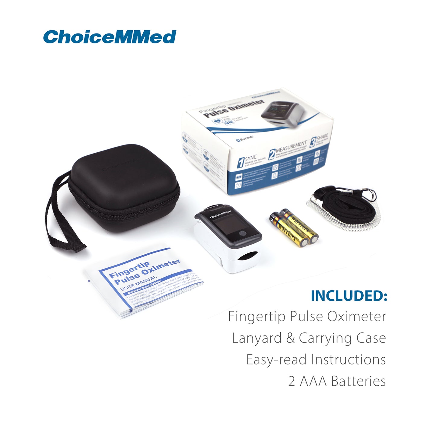 ChoiceMMed MD300CI216 OLED Medical Finger Pulse Oximeter With PI For Measuring Oxygen Saturation (SpO2)