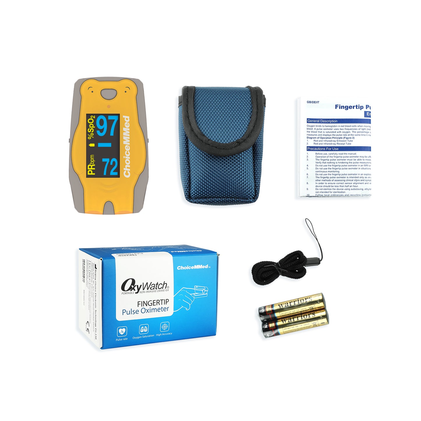 CHOICEMMED MD300C52 Pedia Oxímetro de pulso para la yema del dedo