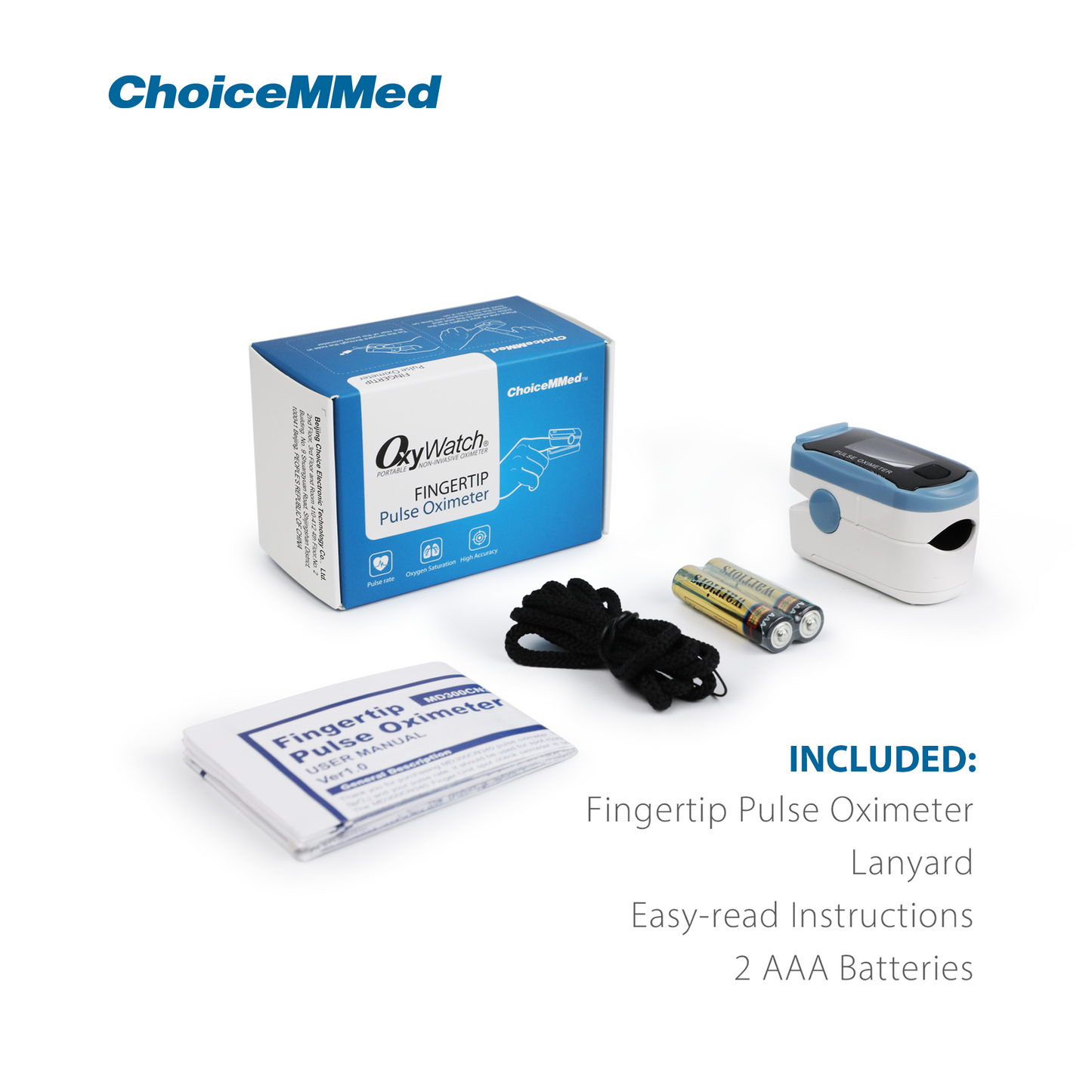 CHOICEMMED MD300C29 Professional Medical CE & FDA Approved Fingertrip Oxygen Pulse Oximeter Oxywatch for Covid 19 Pulse Oximeter for Coronavirus