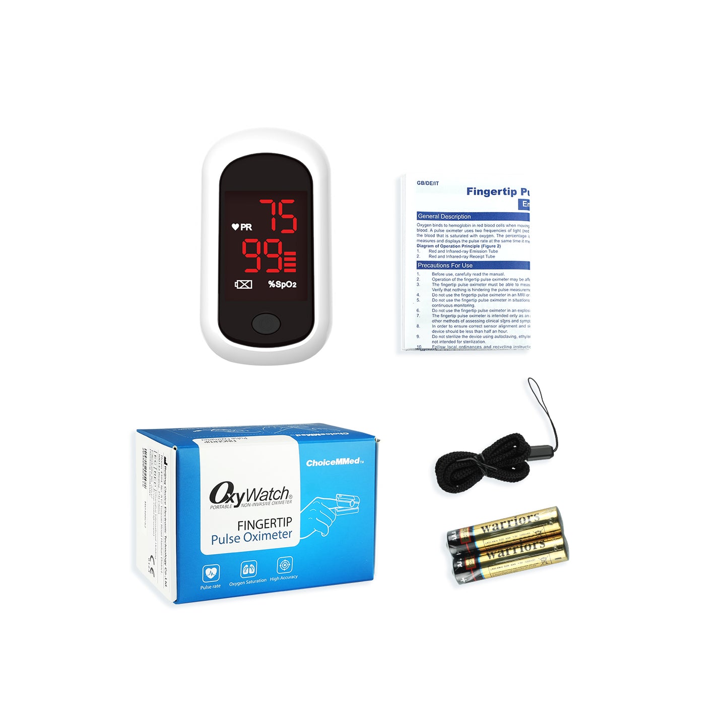 CHOICEMMED MD300CN150 CE and FDA Approved Finger Pulse Oximeter LED Display