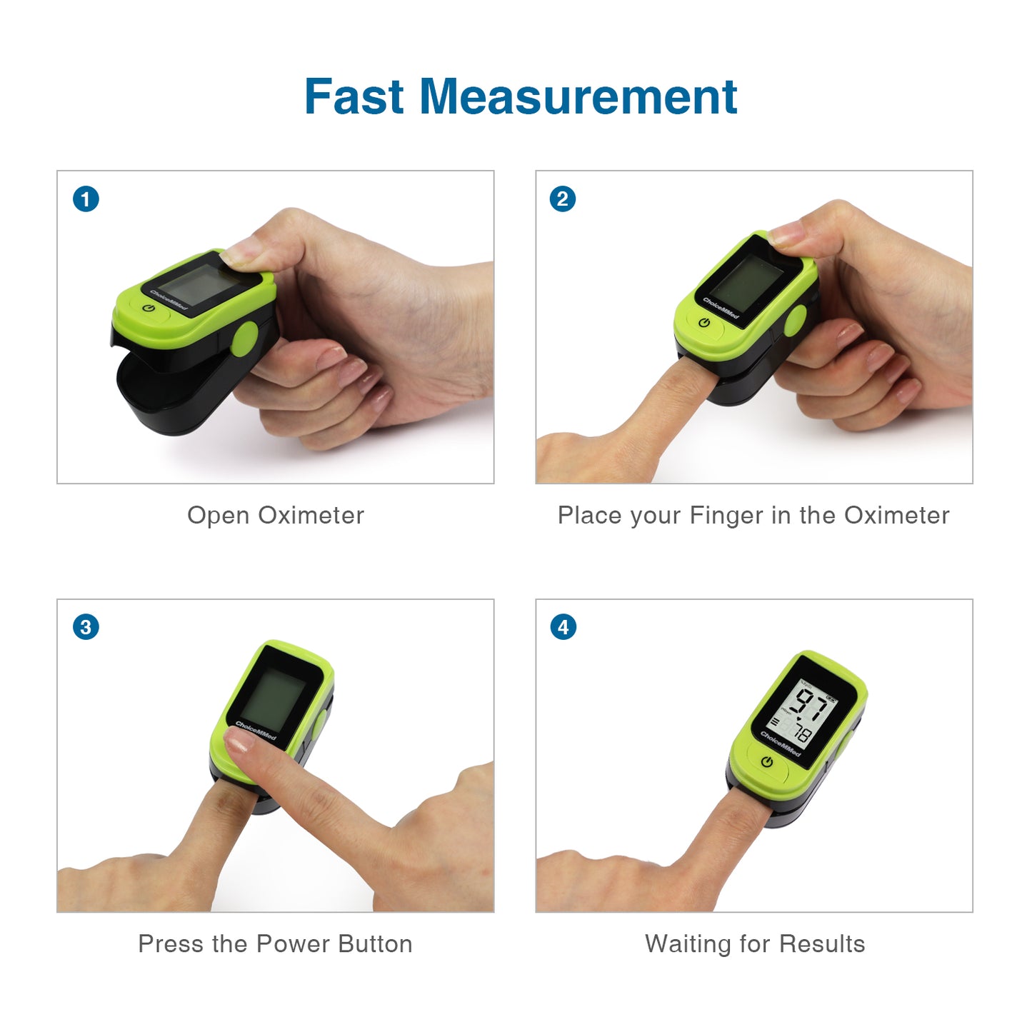 CHOICEMMED MD300C15D Best CE & FDA Approved Finger Pulse Oximeter for Covid 19 Pulse Oximeter for Coronavirus