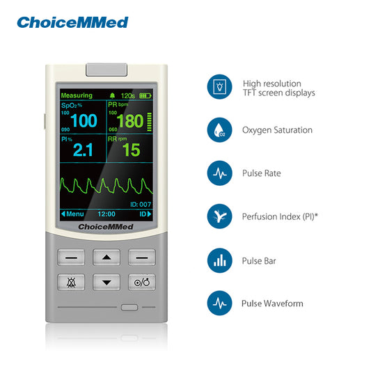 Dispositivo médico de monitor de oxímetro de pulso de mano portátil ChoiceMMed MD300M