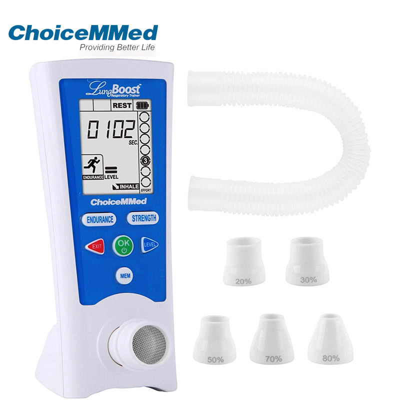 CHOICEMMED MD8000 LungBoost Electronic Smart Lung Exerciser - Lung Strengthener for Improving Lung Capacity
