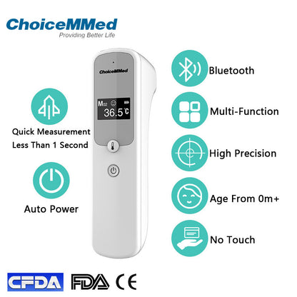 ChoiceMMed CFT-308 White Electronic Intelligence Digital OLED Infrared Thermometer