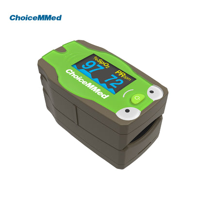 ChoiceMMed OLED Niños Monitor de saturación de oxígeno en sangre Sensor de oxígeno portátil SPO2 Pedia Oxímetro de pulso Oxímetro de pulso MD300C5 Oxímetro pediátrico