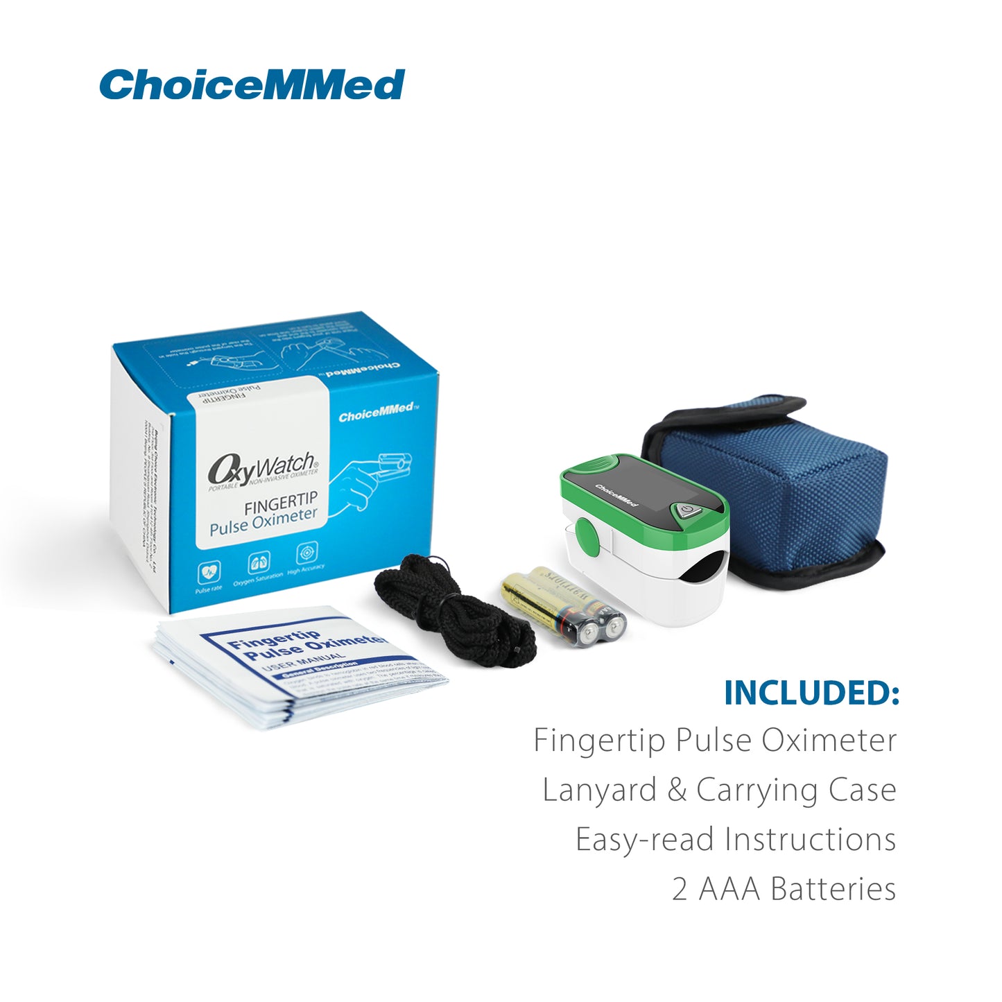 CHOICEMMED MD300C26 OLED Green Professional Medical Fingertip Pulse Oximeter On Finger Blood Oxygen Saturation Meter Health Care