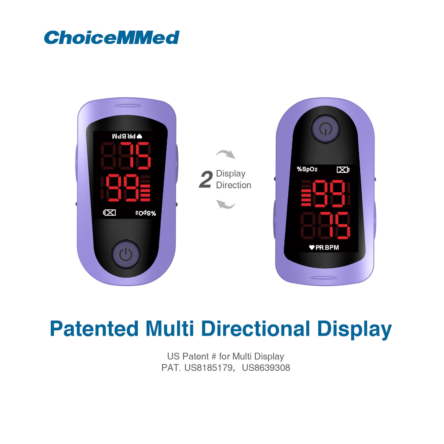CHOICEMMED MD300C13 LED Digital Finger Pulse Oximeter Blood Oxygen Saturation SPO2 Heart Rate Monitor Tonometer Household