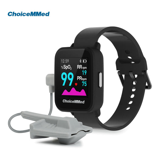 ChoiceMMed MD300W628 Bluetooth Wrist Pulse Oximeter with Silicone Test OSAHS SpO2 Sensor Sleep Oxygen Monitor House Use