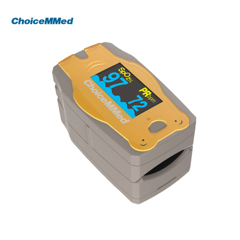 ChoiceMMed Monitor de saturación de oxígeno en sangre para niños MD300C52 Sensor de oxígeno portátil, Panda de dibujos animados, oxímetro de pulso SPO2 Pedia